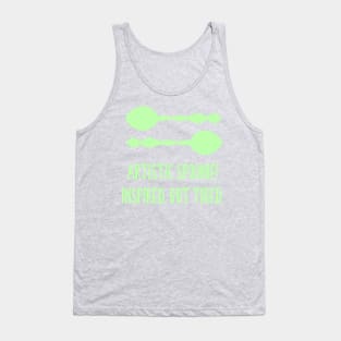 Artistic Spoonie! Inspired But Tired. (Light Green) Tank Top